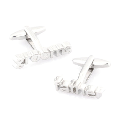 Grooms Father cut-out style Wedding cufflinks