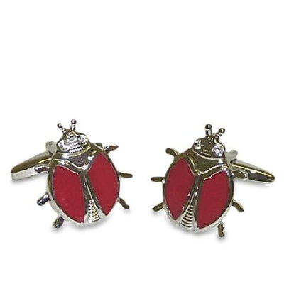 Ladybird Red Cufflinks with crystal eyes