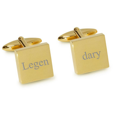 Legendary Engraved Cufflinks in Gold