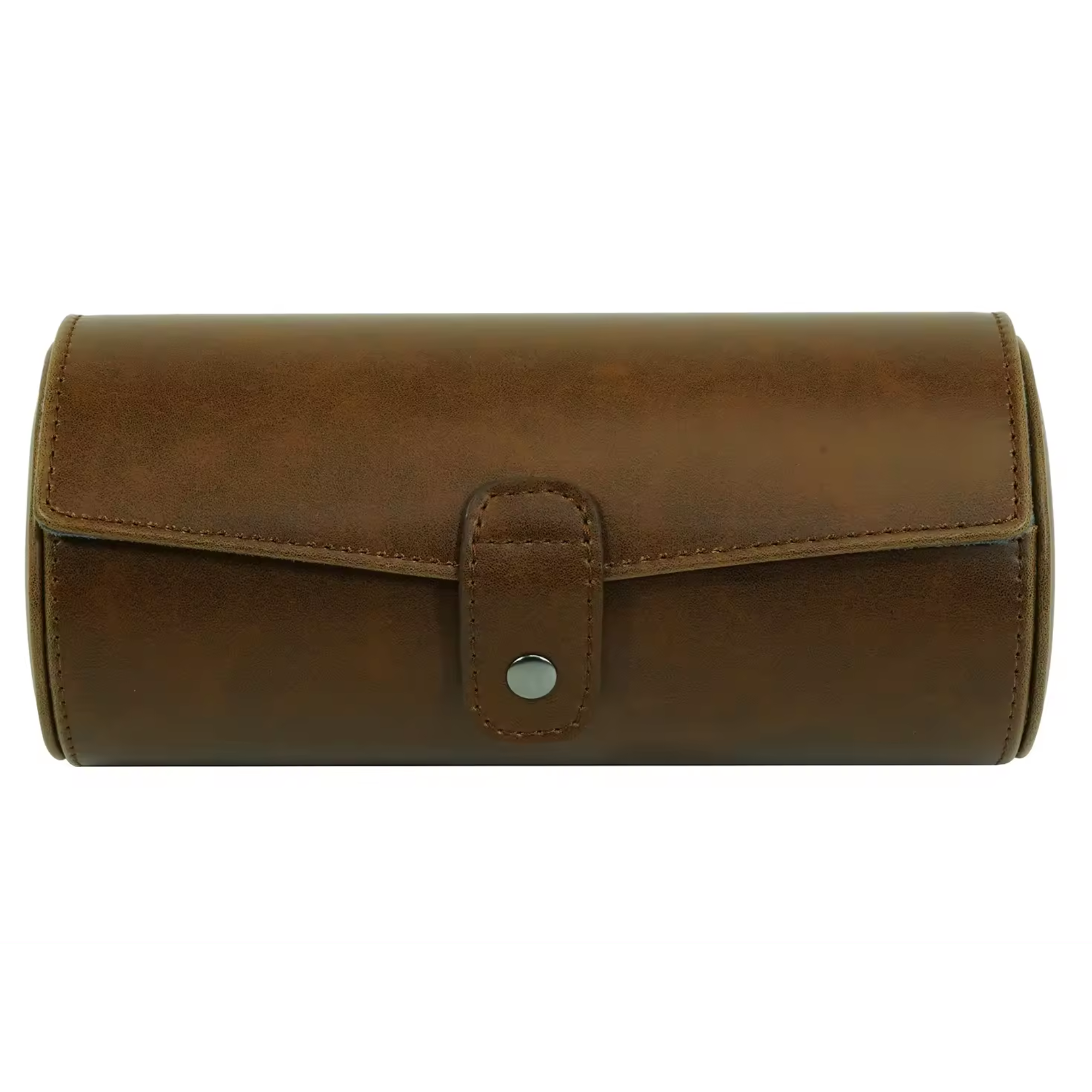 Brown Leather Travel Watch Roll Case