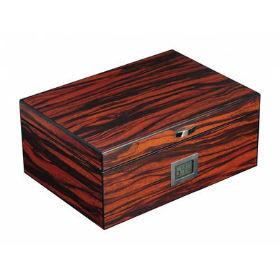 50 CT Ebony Cigar Humidor Box for Cigars