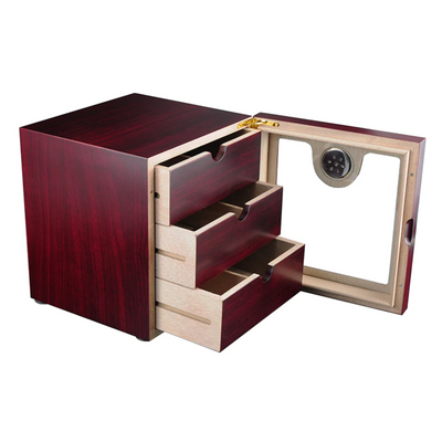 75 CT Bubinga Cigar Humidor Wooden Cabinet for Cigars