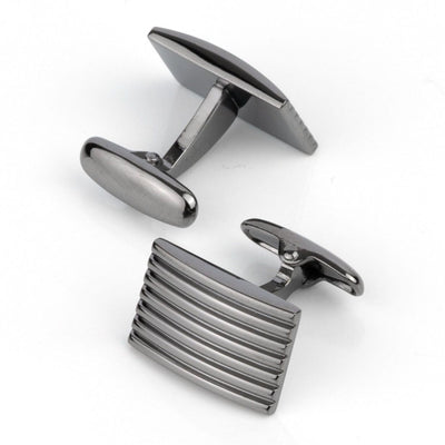 Gunmetal Lines Cufflinks