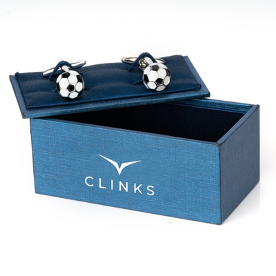 3D Black and White Soccer Ball Football Cufflinks