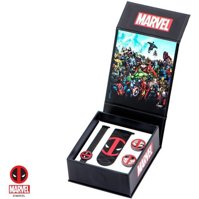 Marvel Deadpool Gift Set with Cufflinks Tie Bar and Money Clip