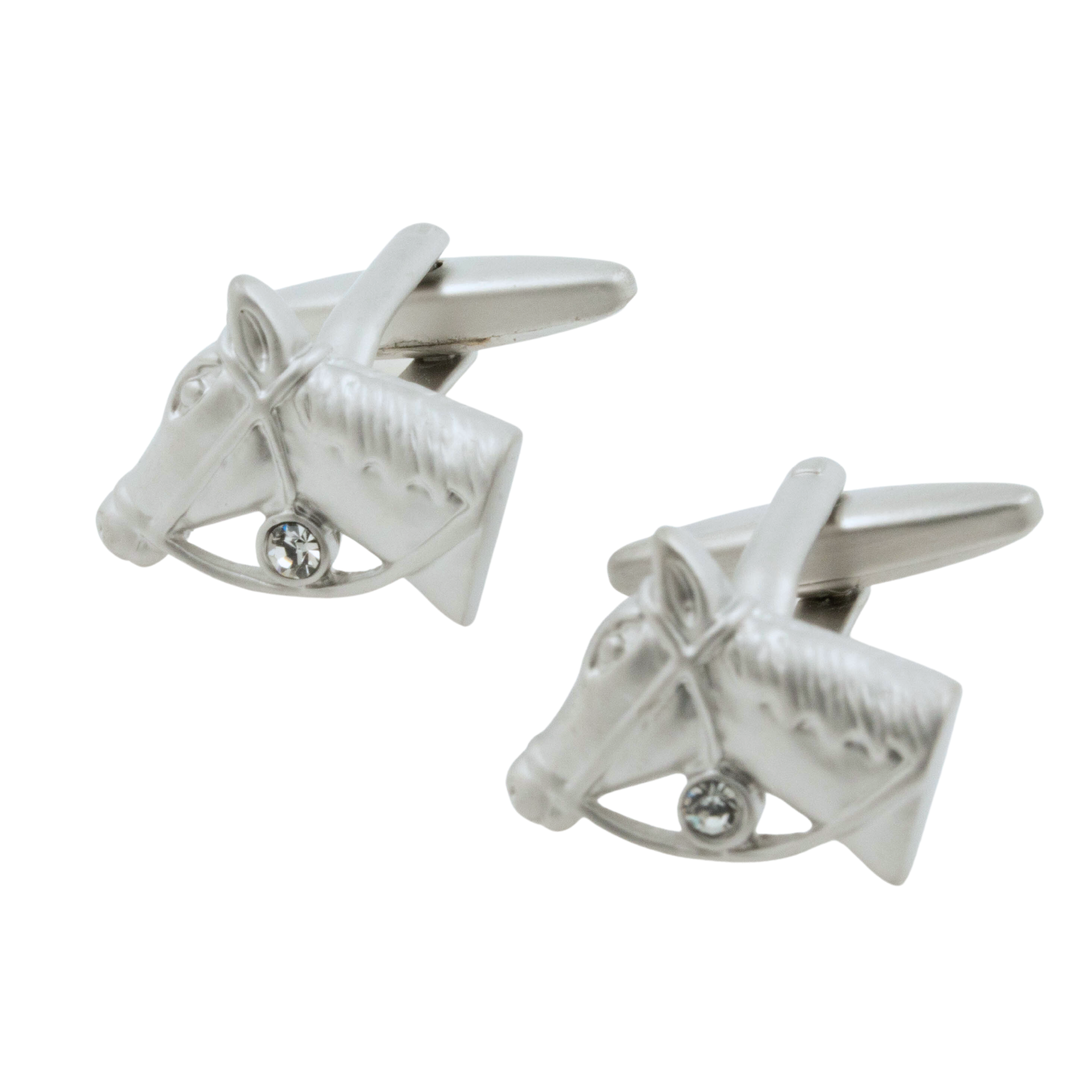 Horse Head Silver Cufflinks