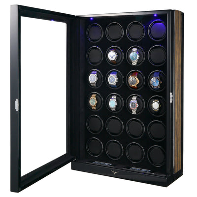 Sydney Watch Winder for 24 Watches in Black