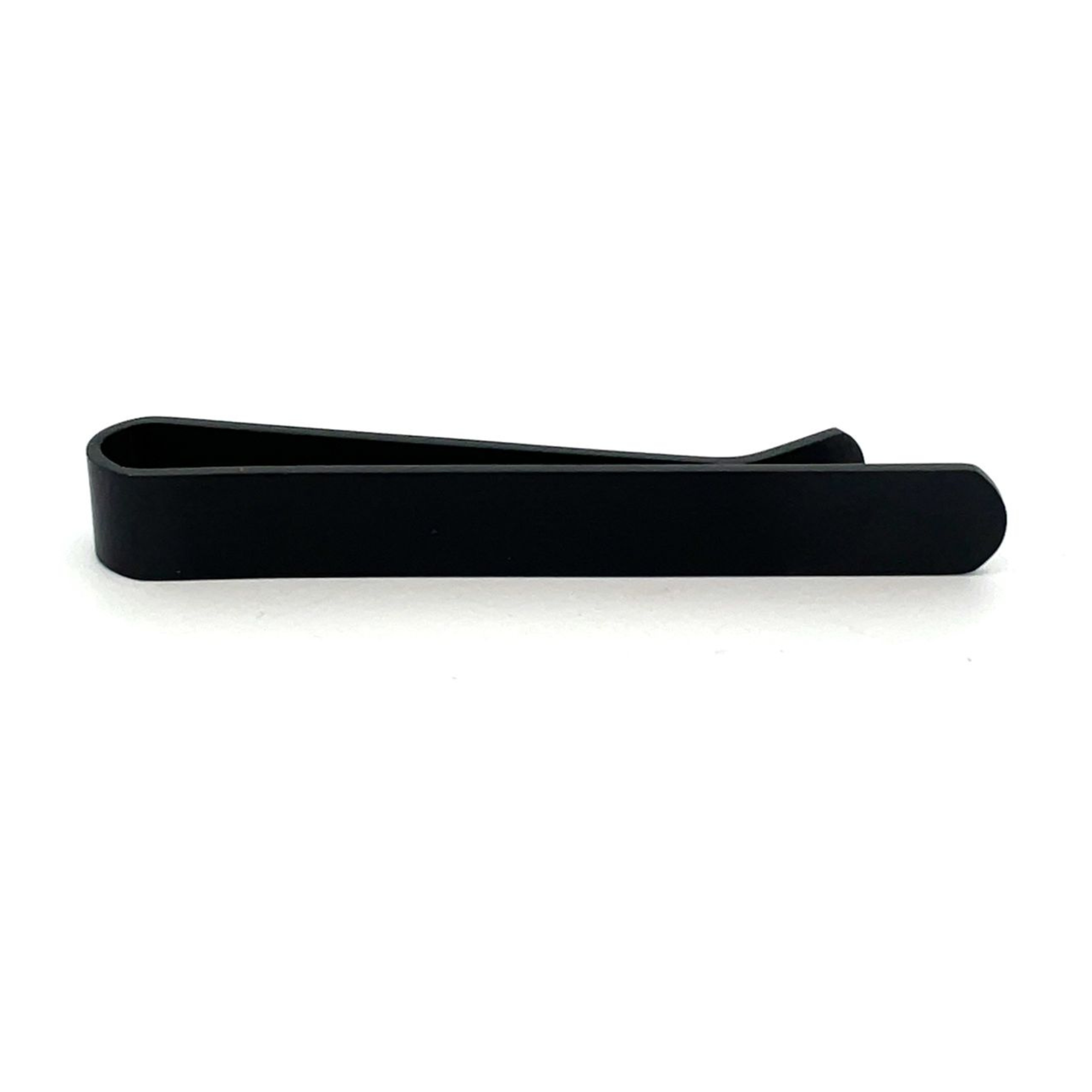 Engravable Brushed Black Tie Bar curved end 50mm