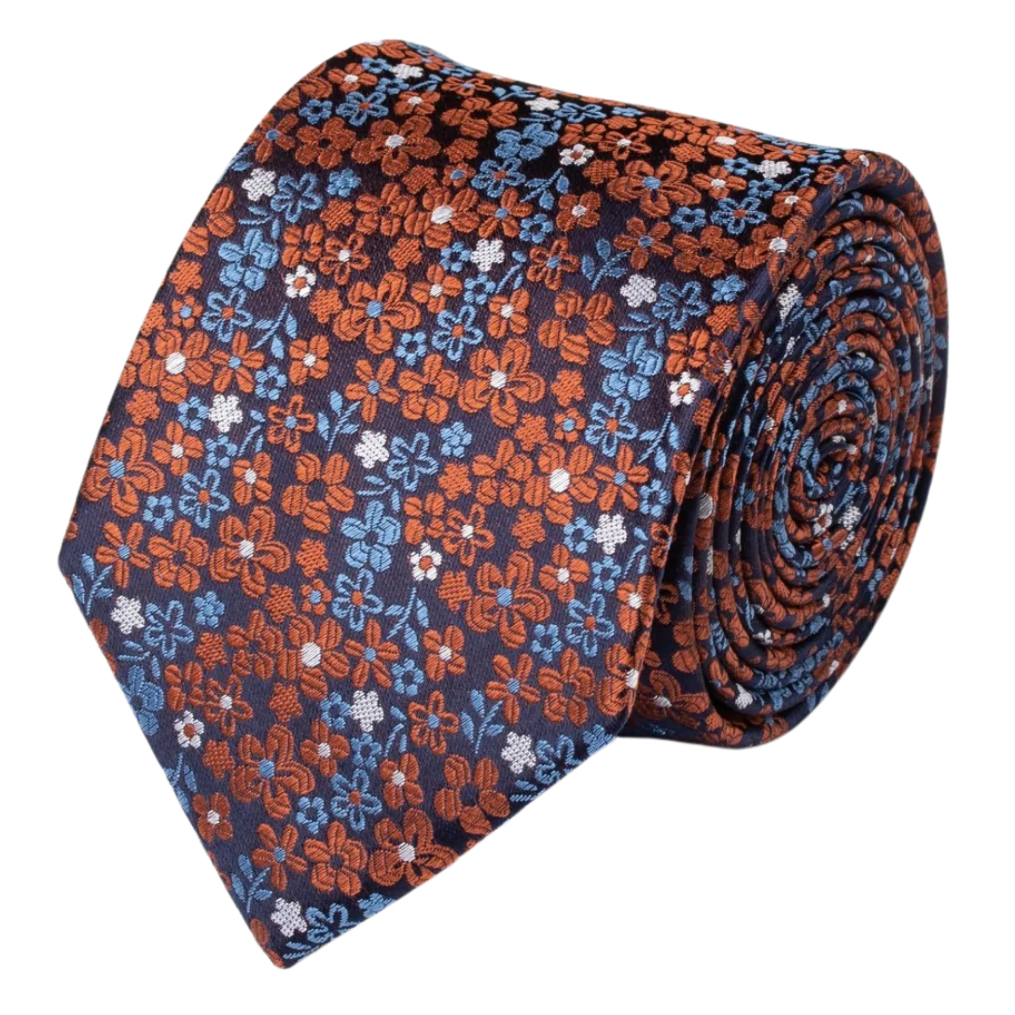 Orange Floral Tie