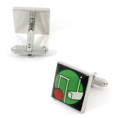 Croquet Black/Green Cufflinks