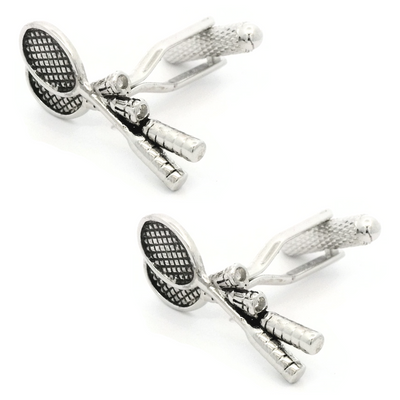 Crossed Badminton Racquets Cufflinks