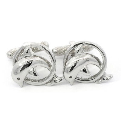 Dolphin and Hoop Cufflinks