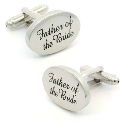 Father of the Bride Script  Wedding Cufflinks