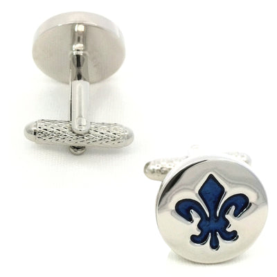 Fleur-de-lis Blue Cufflinks