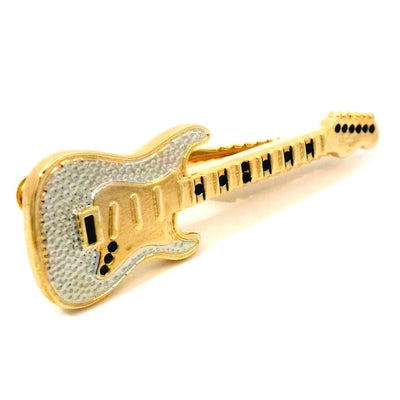 Gold Guitar Tie Bar