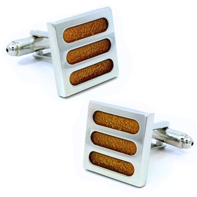 Gold Stripes Cufflinks