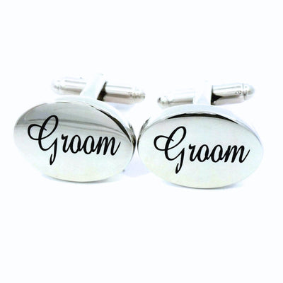 Groom Script Wedding Cufflinks