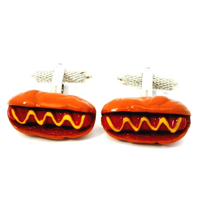 Hot Dog with Mustard Cufflinks