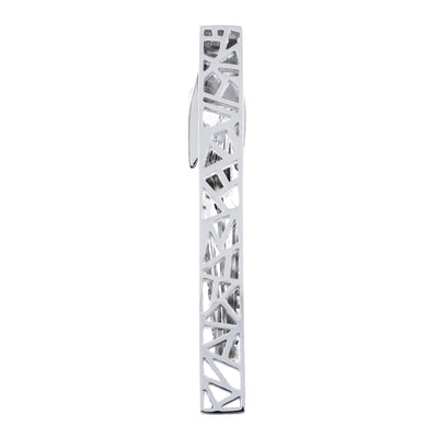 Geometric Shapes Silver Tie Clip