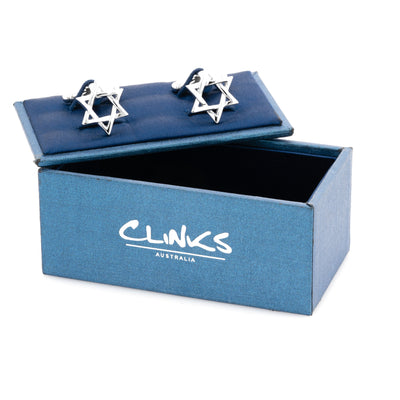 Silver Star of David Cufflinks