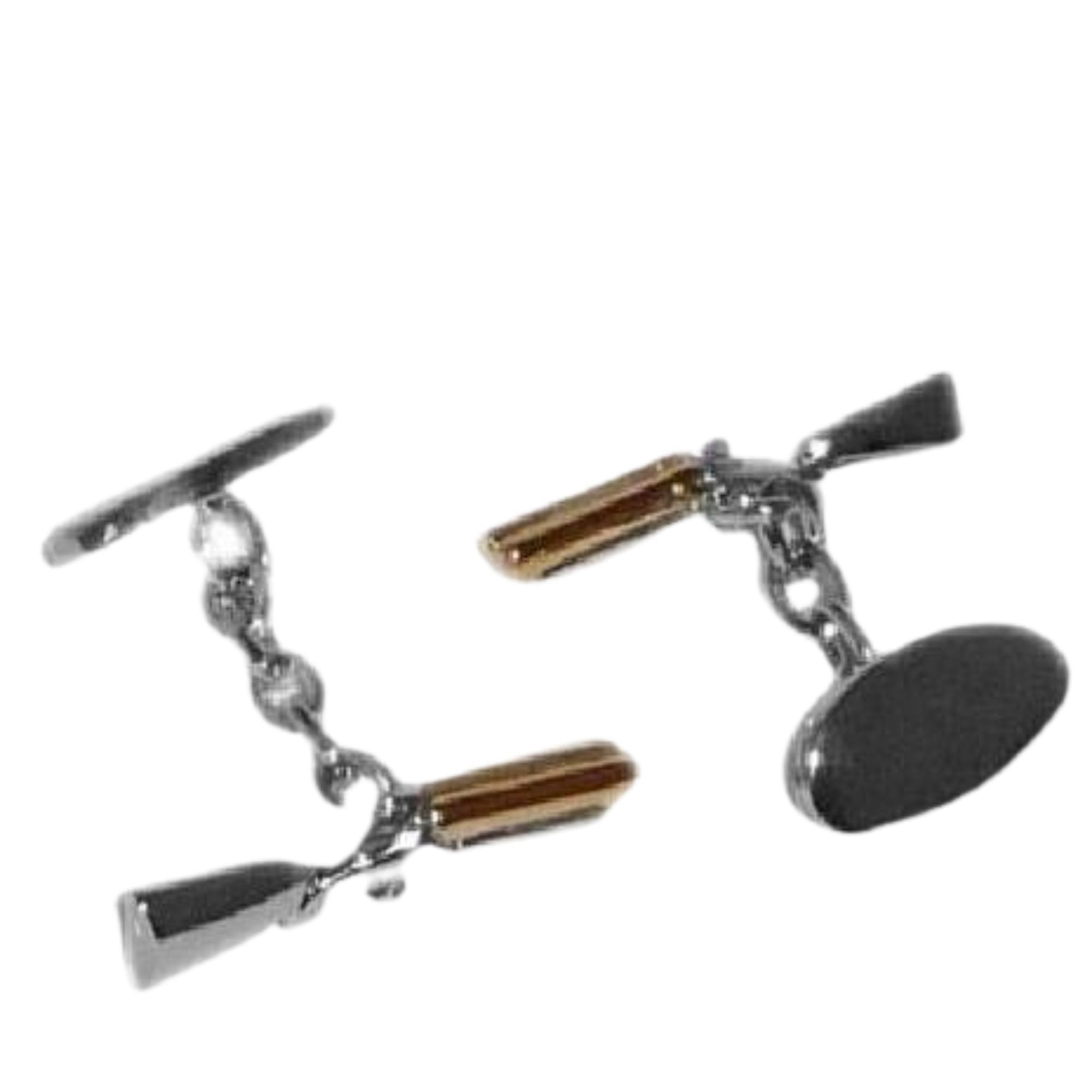 Double Barrel Shotgun (chain) Cufflinks