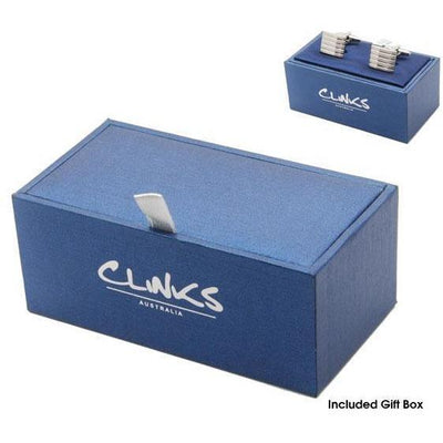 Classic Silver Black Line Cufflinks