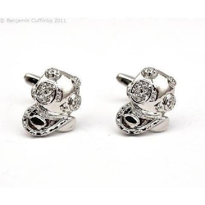 Diver's Helmet Cufflinks, Novelty Cufflinks, ZBC1652, Mens Cufflinks, Cufflinks, Cuffed, Clinks, Clinks Australia