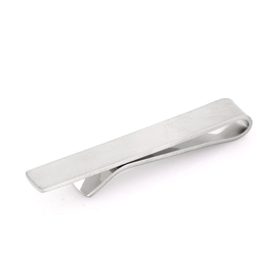 Brushed Silver I Love You Engraved Tie Clip