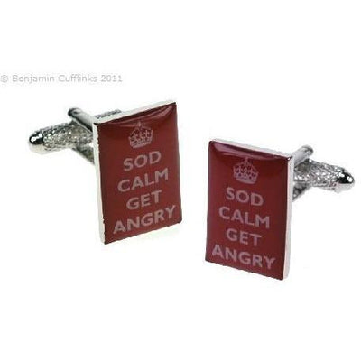 Sod Calm, Get Angry Cufflinks